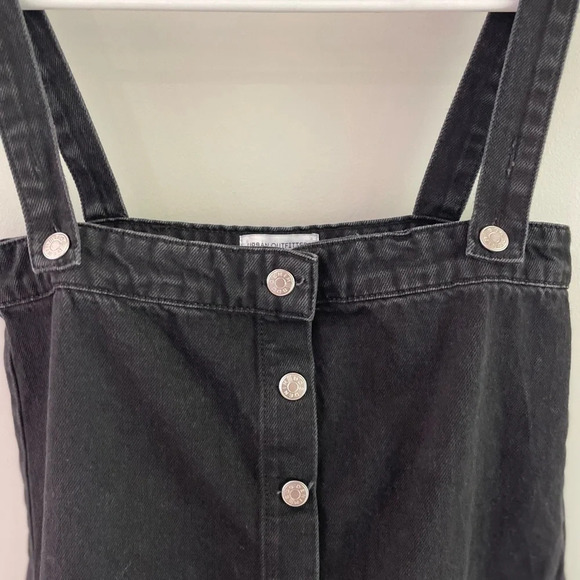Urban Outfitters Aria Black Denim Overall Dress - Small - Picture 14 of 15